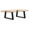 Nogi do stolika kawowego w kształcie litery V 2 szt. Czarne 60x(30-31,3) cm Stal