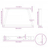 Nogi do stolika kawowego w kształcie litery V 2 szt. Czarne 60x(30-31,3) cm Stal