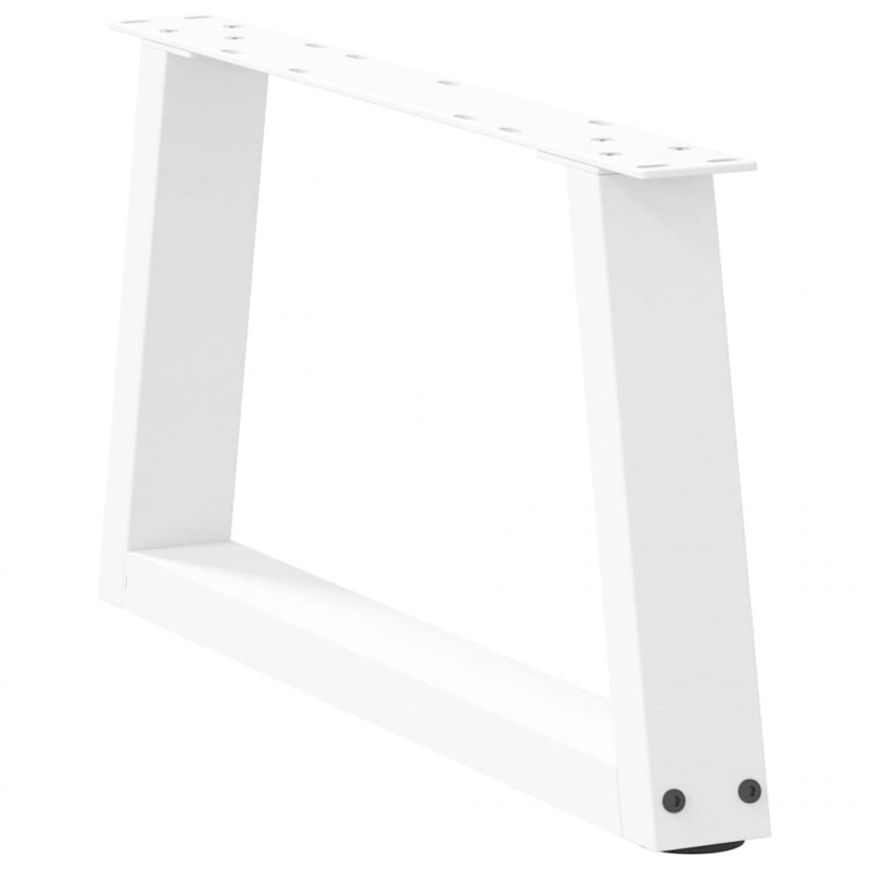 Nogi do stolika kawowego w kształcie litery V 2 szt. Białe 60x(30-31,3) cm Stal