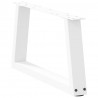 Nogi do stolika kawowego w kształcie litery V 2 szt. Białe 60x(30-31,3) cm Stal