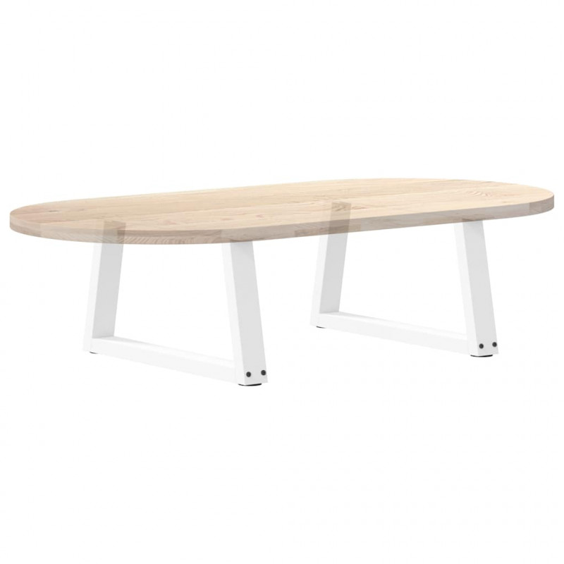 Nogi do stolika kawowego w kształcie litery V 2 szt. Białe 60x(30-31,3) cm Stal
