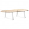 Nogi do stolika kawowego w kształcie litery V 2 szt. Białe 60x(30-31,3) cm Stal