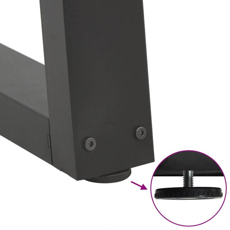 Nogi do stolika kawowego w kształcie litery V 2 szt. Antracyt 60x(30-31,3) cm Stal