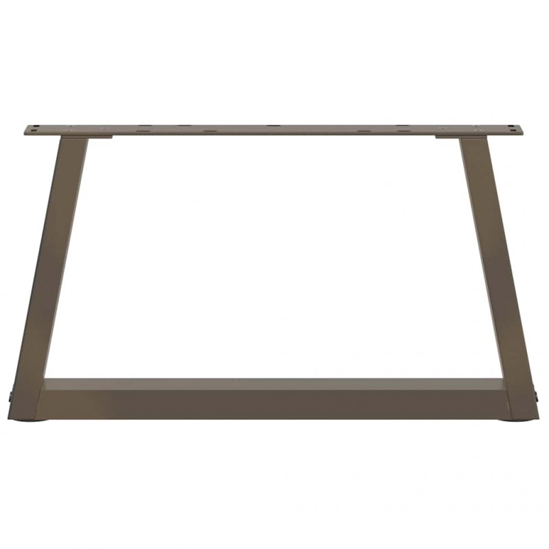 Nogi do stolika kawowego w kształcie litery V 2 szt. Naturalna stal 60x(30-31,3) cm Stal