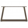 Nogi do stolika kawowego w kształcie litery V 2 szt. Naturalna stal 60x(30-31,3) cm Stal