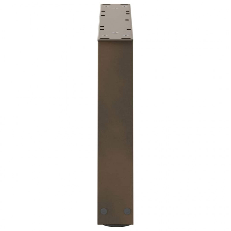 Nogi do stolika kawowego w kształcie litery V 2 szt. Naturalna stal 60x(30-31,3) cm Stal