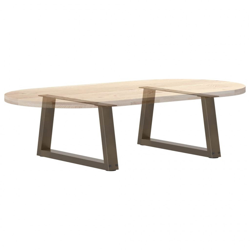 Nogi do stolika kawowego w kształcie litery V 2 szt. Naturalna stal 60x(30-31,3) cm Stal