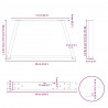 Nogi do stolika kawowego w kształcie litery V 2 szt. Naturalna stal 60x(30-31,3) cm Stal