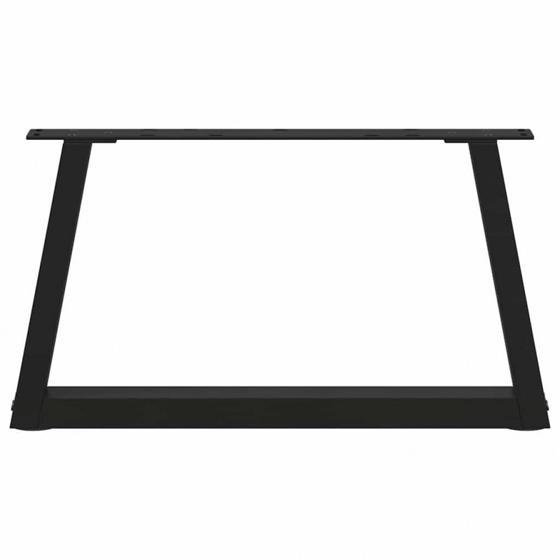 Nogi do stolika kawowego w kształcie litery V 2 szt. Czarne 70x(30-31,3) cm Stalowe