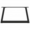Nogi do stolika kawowego w kształcie litery V 2 szt. Czarne 70x(30-31,3) cm Stalowe