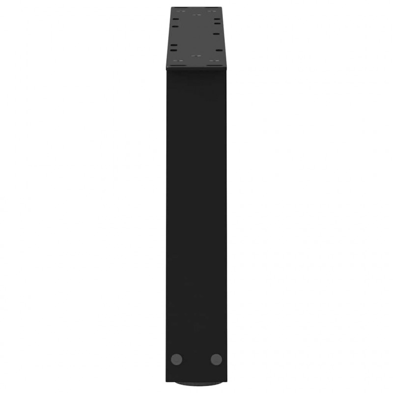Nogi do stolika kawowego w kształcie litery V 2 szt. Czarne 70x(30-31,3) cm Stalowe