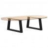 Nogi do stolika kawowego w kształcie litery V 2 szt. Czarne 70x(30-31,3) cm Stalowe