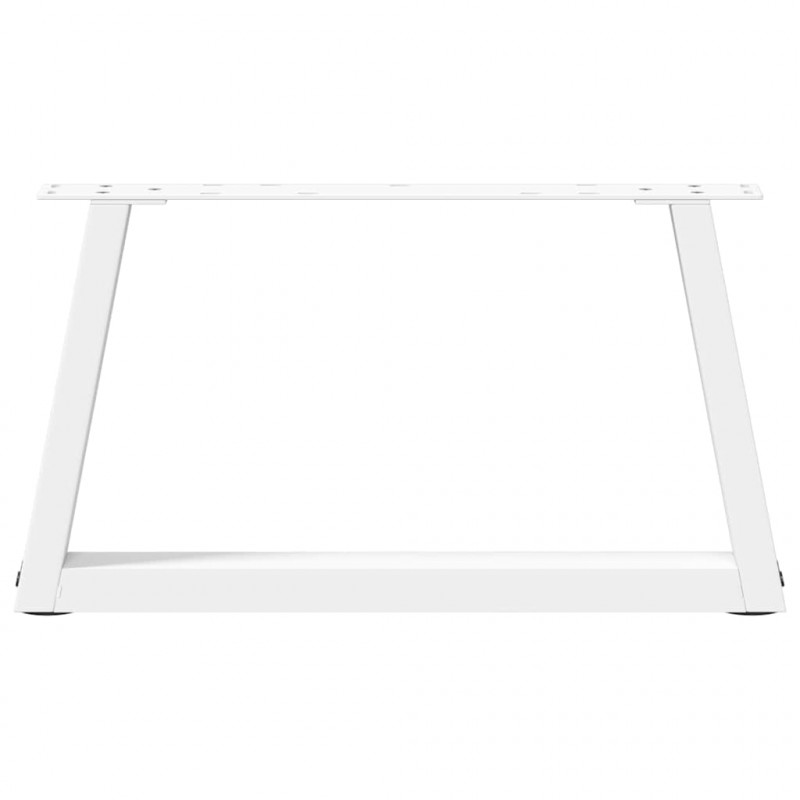 Nogi do stolika kawowego w kształcie litery V 2 szt. Białe 70x(30-31,3) cm Stal