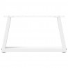 Nogi do stolika kawowego w kształcie litery V 2 szt. Białe 70x(30-31,3) cm Stal