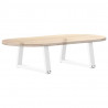 Nogi do stolika kawowego w kształcie litery V 2 szt. Białe 70x(30-31,3) cm Stal