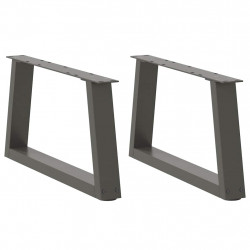 Nogi do stolika kawowego w kształcie litery V 2 szt. Antracyt 70x(30-31,3) cm Stal