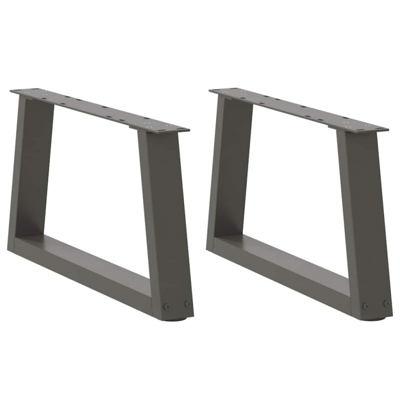 Nogi do stolika kawowego w kształcie litery V 2 szt. Antracyt 70x(30-31,3) cm Stal