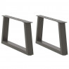 Nogi do stolika kawowego w kształcie litery V 2 szt. Antracyt 70x(30-31,3) cm Stal