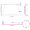 Nogi do stolika kawowego w kształcie litery V 2 szt. Antracyt 70x(30-31,3) cm Stal
