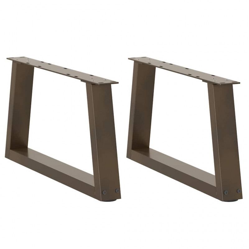 Nogi do stolika kawowego w kształcie litery V 2 szt. Naturalna stal 70x(30-31,3) cm Stal
