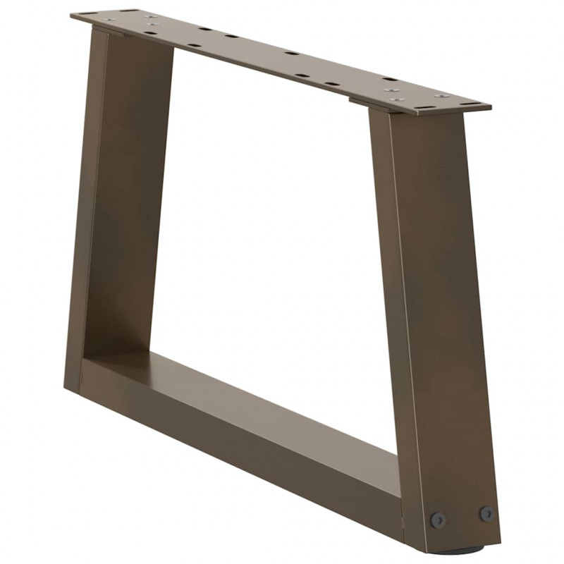 Nogi do stolika kawowego w kształcie litery V 2 szt. Naturalna stal 70x(30-31,3) cm Stal