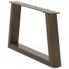 Nogi do stolika kawowego w kształcie litery V 2 szt. Naturalna stal 70x(30-31,3) cm Stal