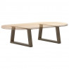 Nogi do stolika kawowego w kształcie litery V 2 szt. Naturalna stal 70x(30-31,3) cm Stal