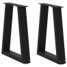Nogi do stolika kawowego w kształcie litery V 2 szt. Czarne 28x(42-43,3) cm Stal