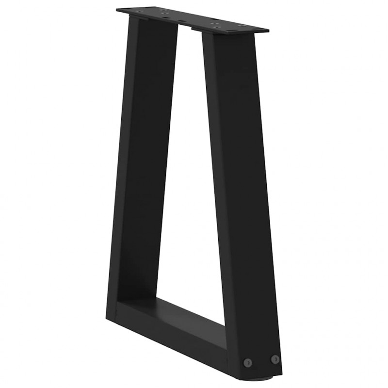 Nogi do stolika kawowego w kształcie litery V 2 szt. Czarne 28x(42-43,3) cm Stal