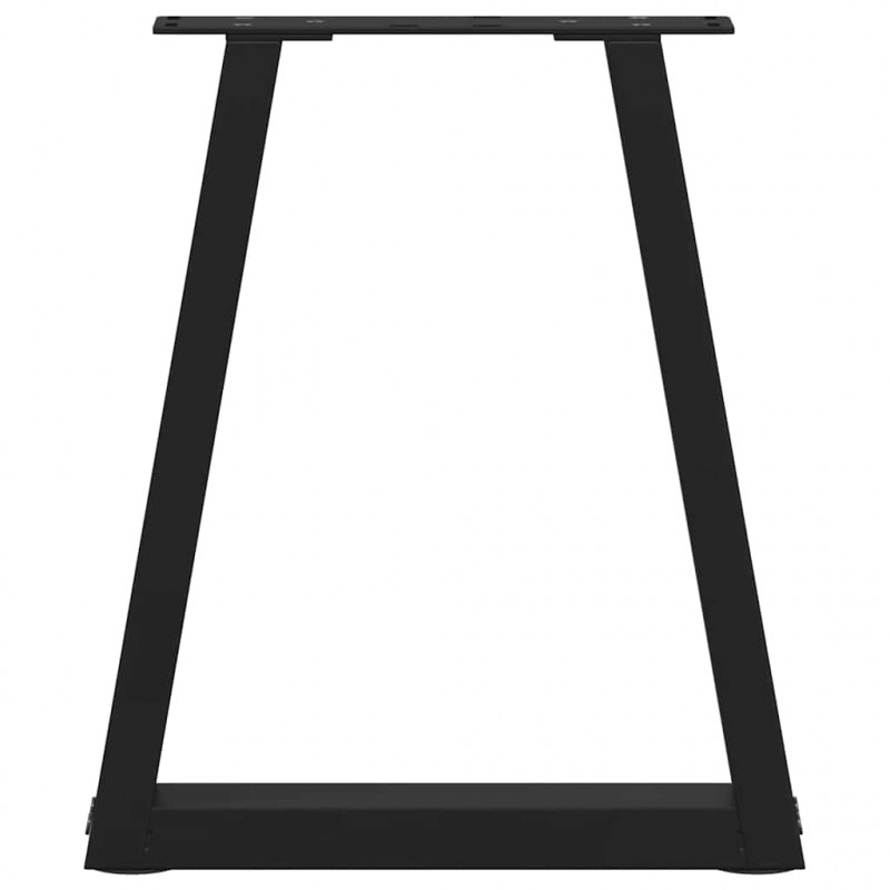 Nogi do stolika kawowego w kształcie litery V 2 szt. Czarne 28x(42-43,3) cm Stal