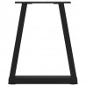 Nogi do stolika kawowego w kształcie litery V 2 szt. Czarne 28x(42-43,3) cm Stal