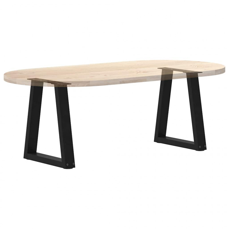 Nogi do stolika kawowego w kształcie litery V 2 szt. Czarne 28x(42-43,3) cm Stal