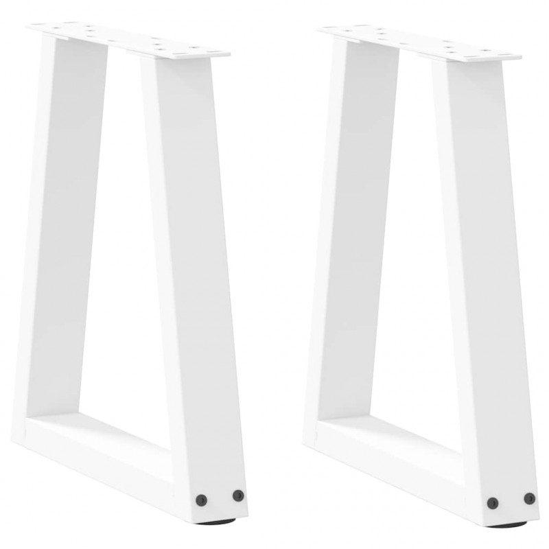 Nogi do stolika kawowego w kształcie litery V 2 szt. Białe 28x(42-43,3) cm Stal