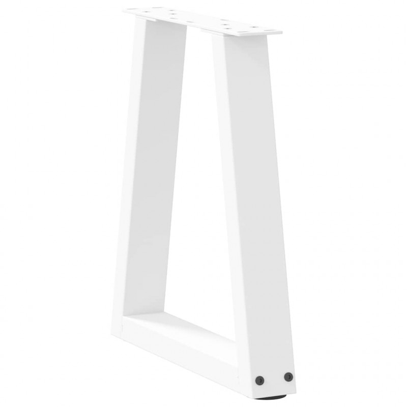 Nogi do stolika kawowego w kształcie litery V 2 szt. Białe 28x(42-43,3) cm Stal