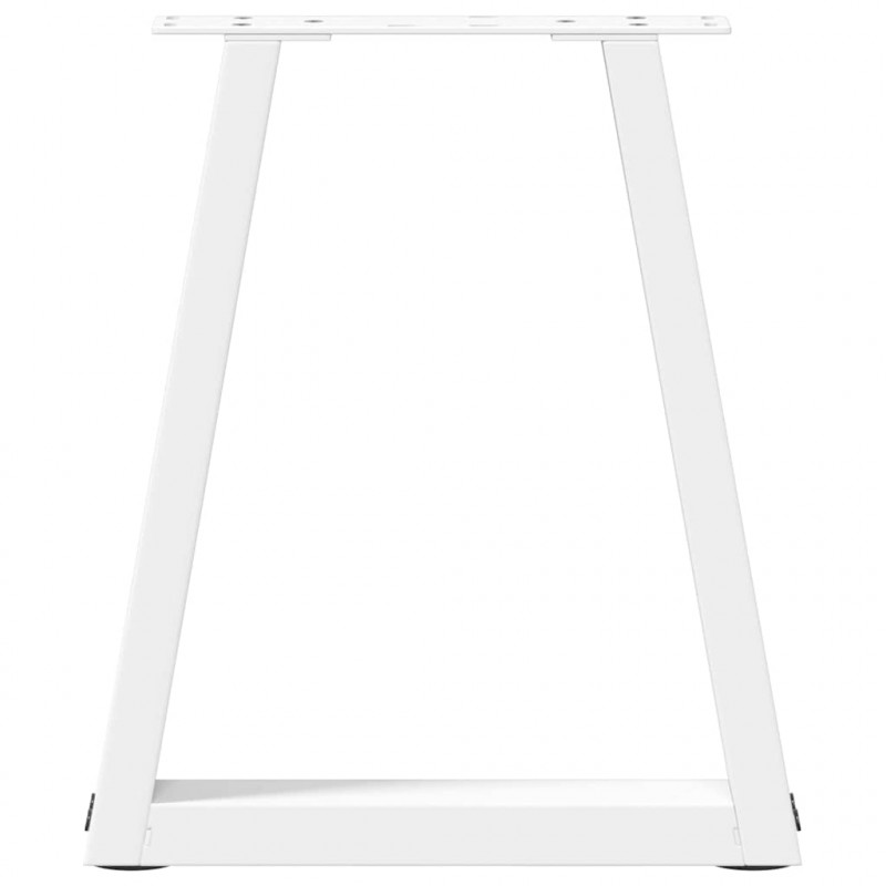 Nogi do stolika kawowego w kształcie litery V 2 szt. Białe 28x(42-43,3) cm Stal