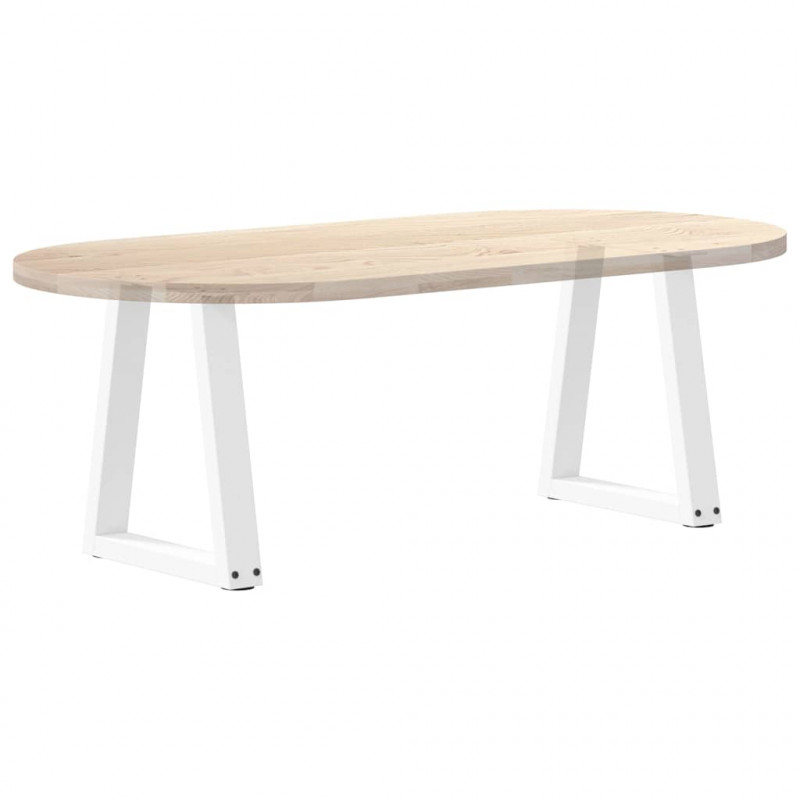 Nogi do stolika kawowego w kształcie litery V 2 szt. Białe 28x(42-43,3) cm Stal