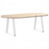 Nogi do stolika kawowego w kształcie litery V 2 szt. Białe 28x(42-43,3) cm Stal