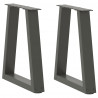 Nogi do stolika kawowego w kształcie litery V 2 szt. Antracyt 28x(42-43,3) cm Stal