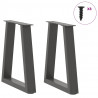 Nogi do stolika kawowego w kształcie litery V 2 szt. Antracyt 28x(42-43,3) cm Stal