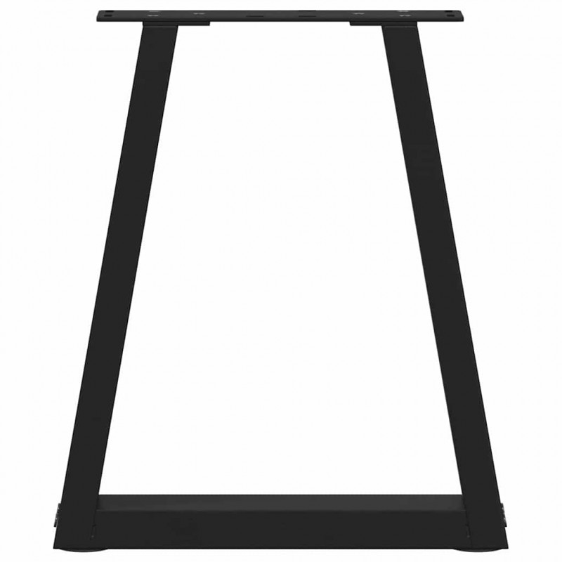 Nogi do stolika kawowego w kształcie litery V 2 szt. Czarne 38x(42-43,3) cm Stalowe