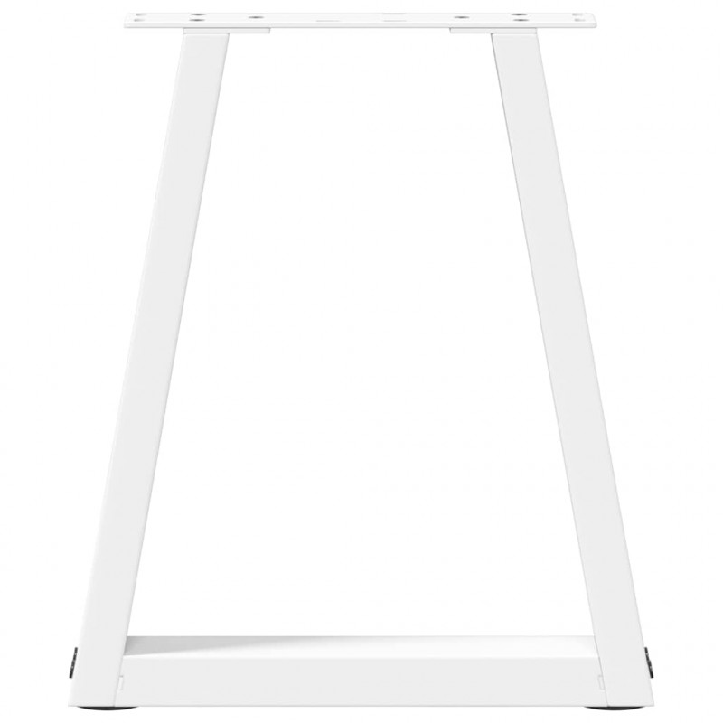 Nogi do stolika kawowego w kształcie litery V 2 szt. Białe 38x(42-43,3) cm Stal