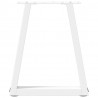 Nogi do stolika kawowego w kształcie litery V 2 szt. Białe 38x(42-43,3) cm Stal