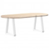 Nogi do stolika kawowego w kształcie litery V 2 szt. Białe 38x(42-43,3) cm Stal