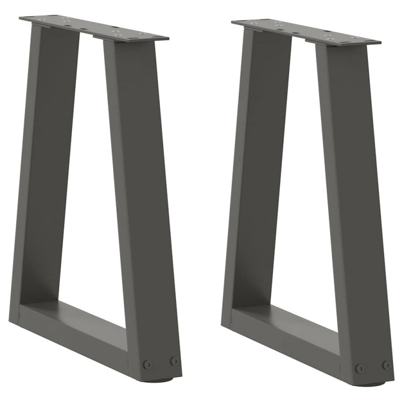 Nogi do stolika kawowego w kształcie litery V 2 szt. Antracyt 38x(42-43,3) cm Stal
