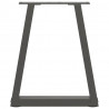 Nogi do stolika kawowego w kształcie litery V 2 szt. Antracyt 38x(42-43,3) cm Stal