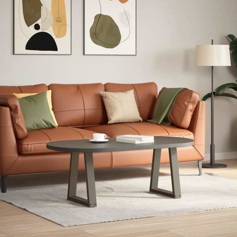 Nogi do stolika kawowego w kształcie litery V 2 szt. Naturalna stal 38x(42-43,3) cm Stal