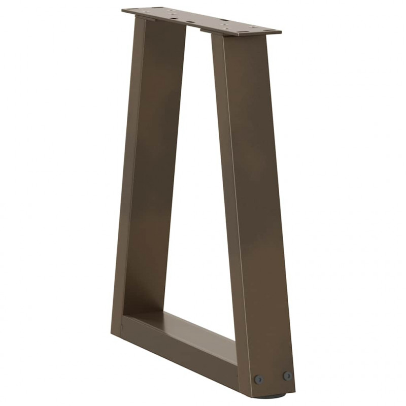 Nogi do stolika kawowego w kształcie litery V 2 szt. Naturalna stal 38x(42-43,3) cm Stal