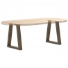 Nogi do stolika kawowego w kształcie litery V 2 szt. Naturalna stal 38x(42-43,3) cm Stal