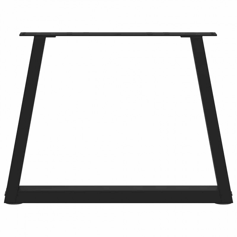 Nogi do stolika kawowego w kształcie litery V 2 szt. Czarne 50x(42-43,3) cm Stal