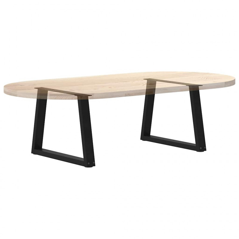Nogi do stolika kawowego w kształcie litery V 2 szt. Czarne 50x(42-43,3) cm Stal